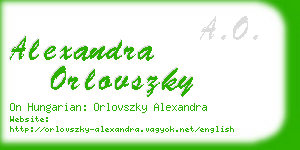 alexandra orlovszky business card